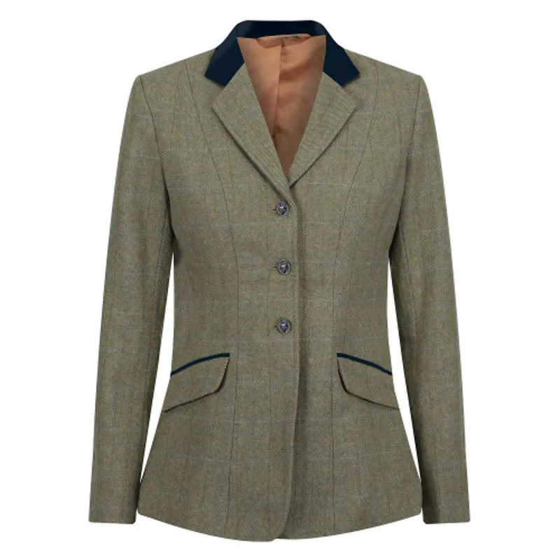 Equetech Junior Thornborough Deluxe Velvet Collar Tweed Riding Jacket-1